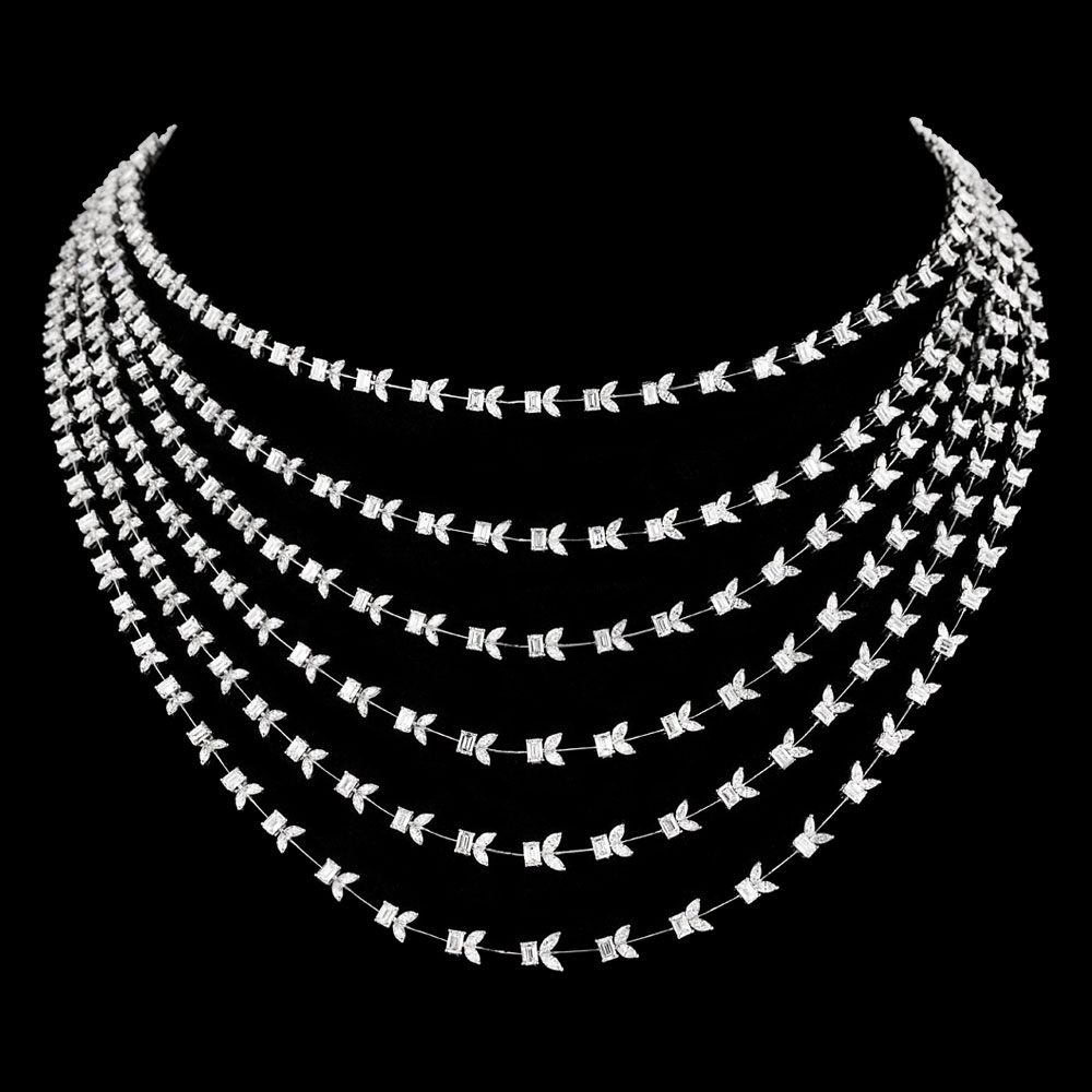 Exclusive Necklaces – 18K White Gold | Gharenu GH062NCKTNL-0206B