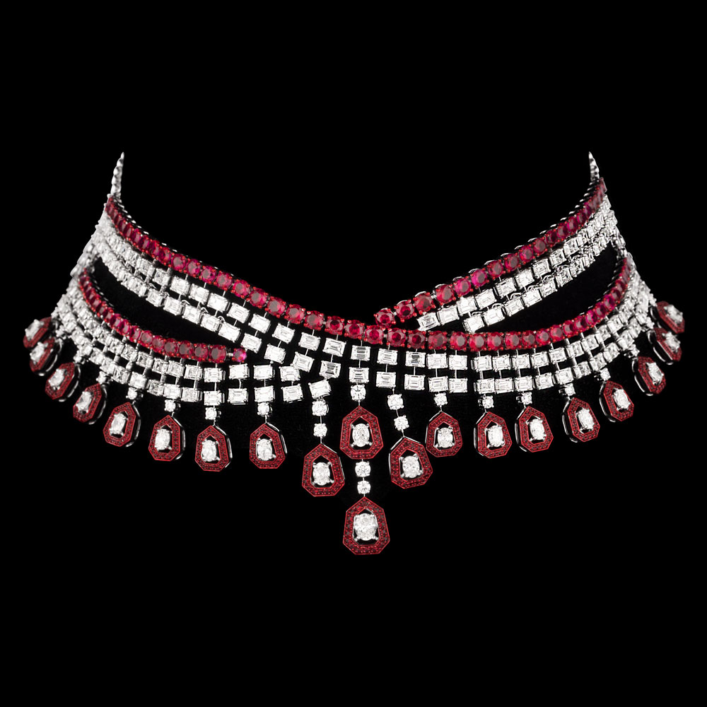 Gemstone Necklaces – 18K White Gold | Gharenu GH062NCKTNL-0624(R)