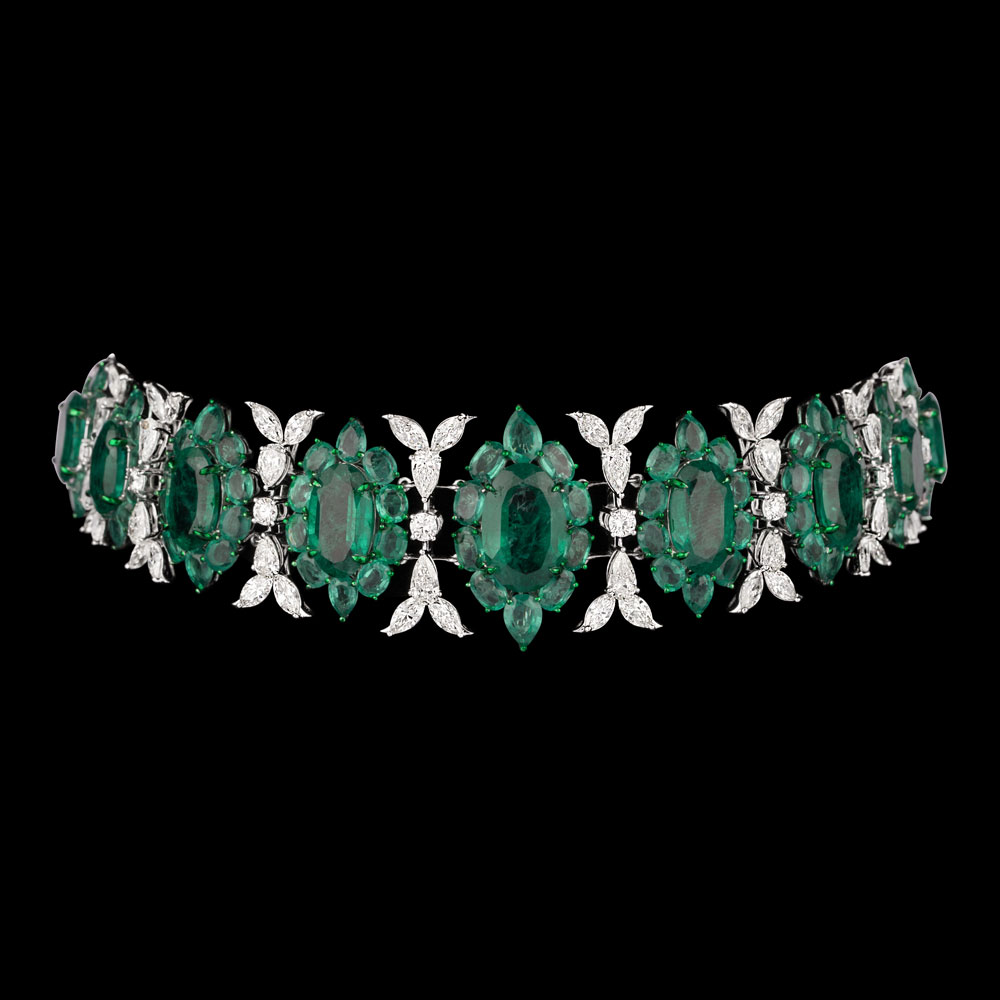 Gemstone Necklaces – 18K White Gold | Gharenu GH062NCKTNL-0636(E)
