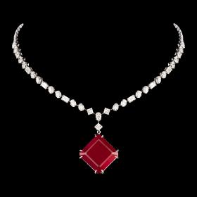 18K White Gold GEMSTONE NECKLACES