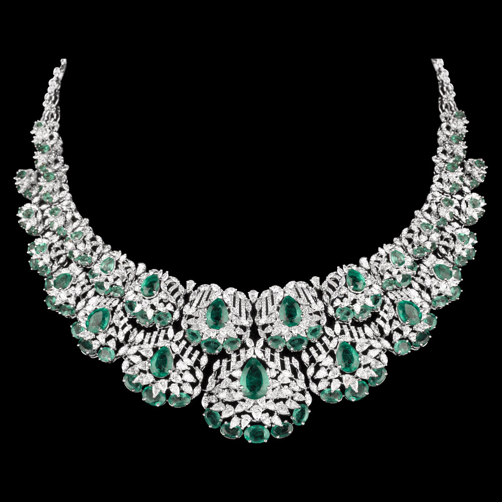 18K White Gold GEMSTONE NECKLACES