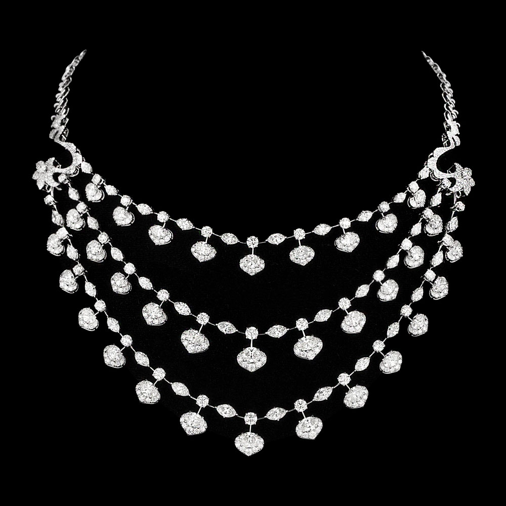Exclusive Necklaces – 18K White Gold | Gharenu GH073NCKVCADDA-09N