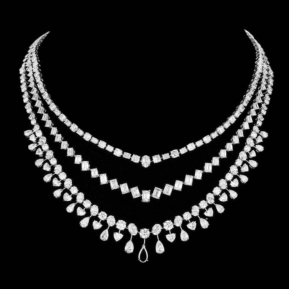 Classic Necklaces – 18K White Gold | Gharenu GH073NCKVCADDD-19