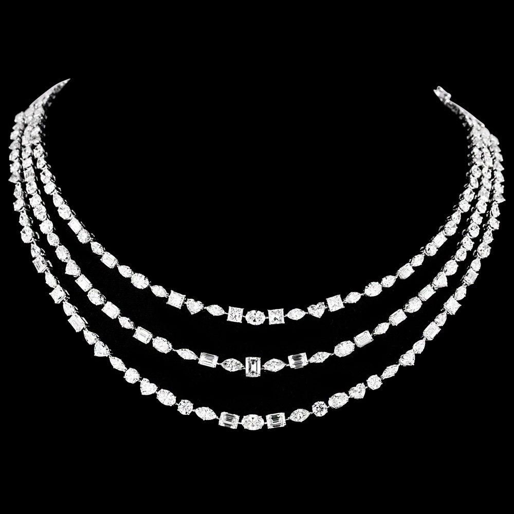Exclusive Necklaces – 18K White Gold | Gharenu GH073NCKVCADDD-25-2