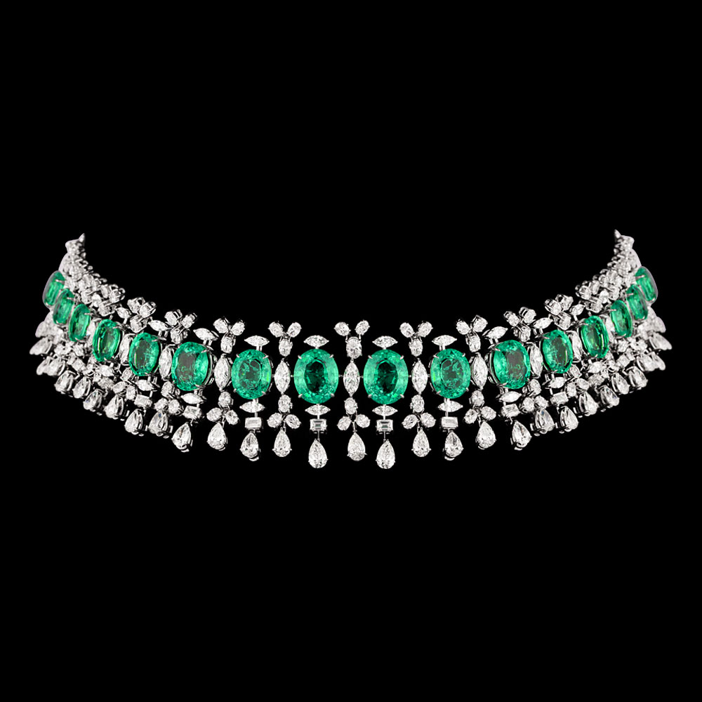 Gemstone Necklaces – 18K White Gold | Gharenu GH073NCKVCADDG-02N(E)