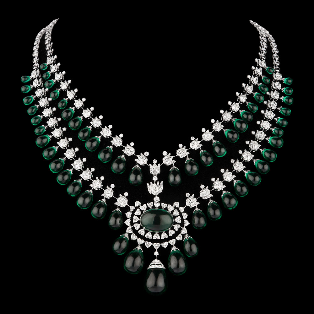 Gemstone Necklaces – 18K White Gold | Gharenu GH073NCKVCADDI-02N(E)