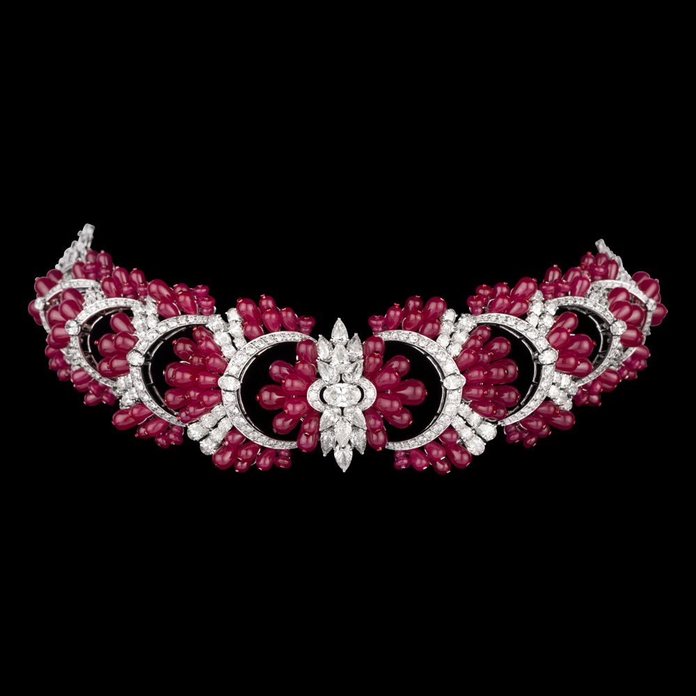 Gemstone Necklaces – 18K White Gold | Gharenu GH078NCKSPJCH-0092(R)