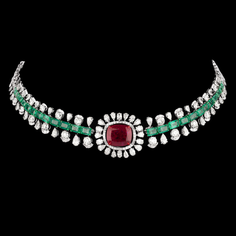 Delicate Necklaces – 14K White Gold | Gharenu GH078NCKSPJCH-0257(R)