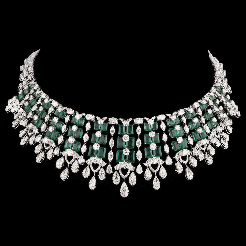 Gemstone Necklaces – 18K White Gold | Gharenu GH078NCKSPJNK-0111(E)