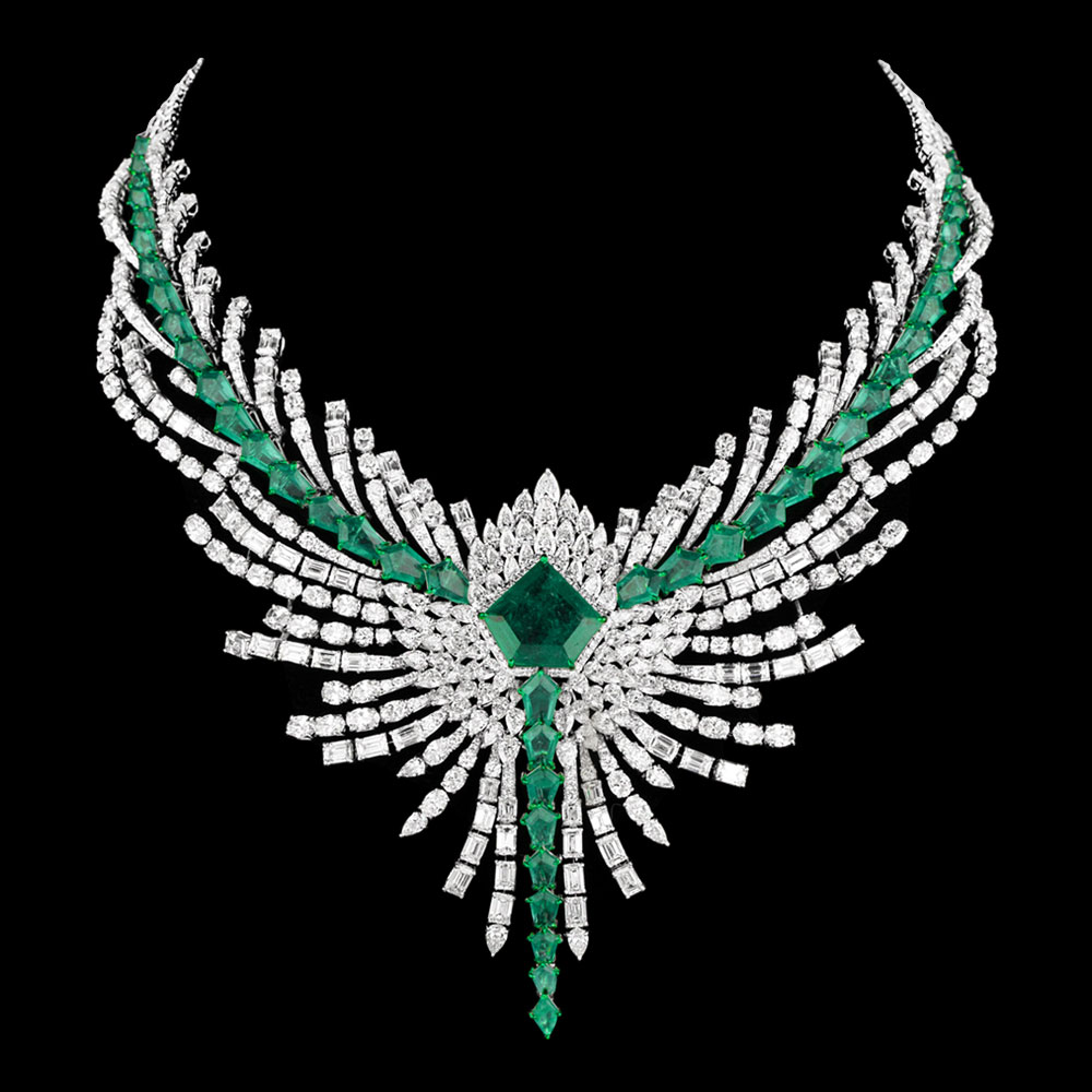 Exclusive Necklaces – 18K White Gold | Gharenu GH078NCKSPJNK-0135(E)