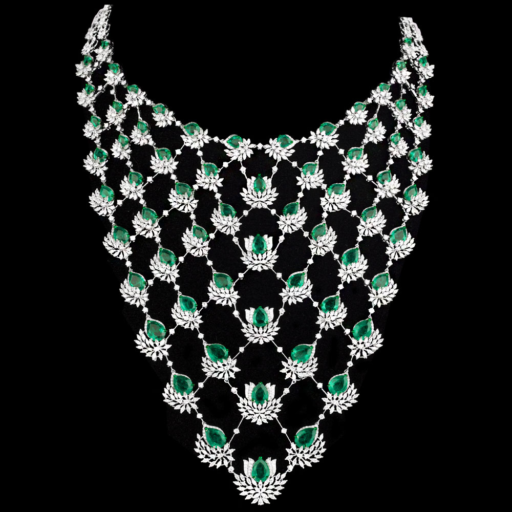 18K White Gold GEMSTONE NECKLACES