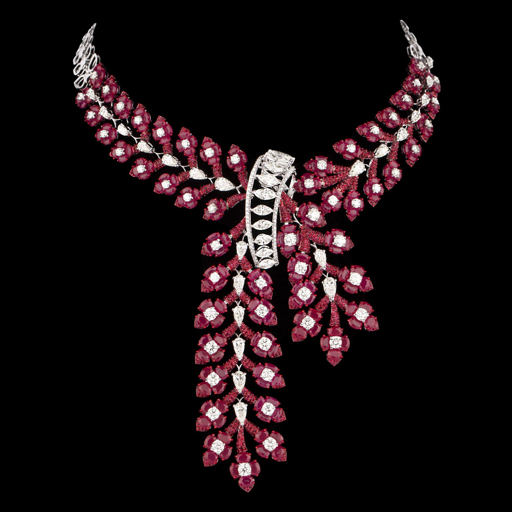 Gemstone Necklaces – 18K White Gold | Gharenu GH081NCKNK0310(R)