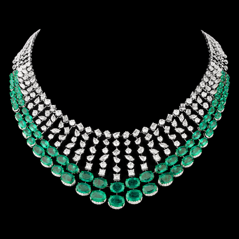 Gemstone Necklaces – 18K White Gold | Gharenu GH081NCKNK0323(E)