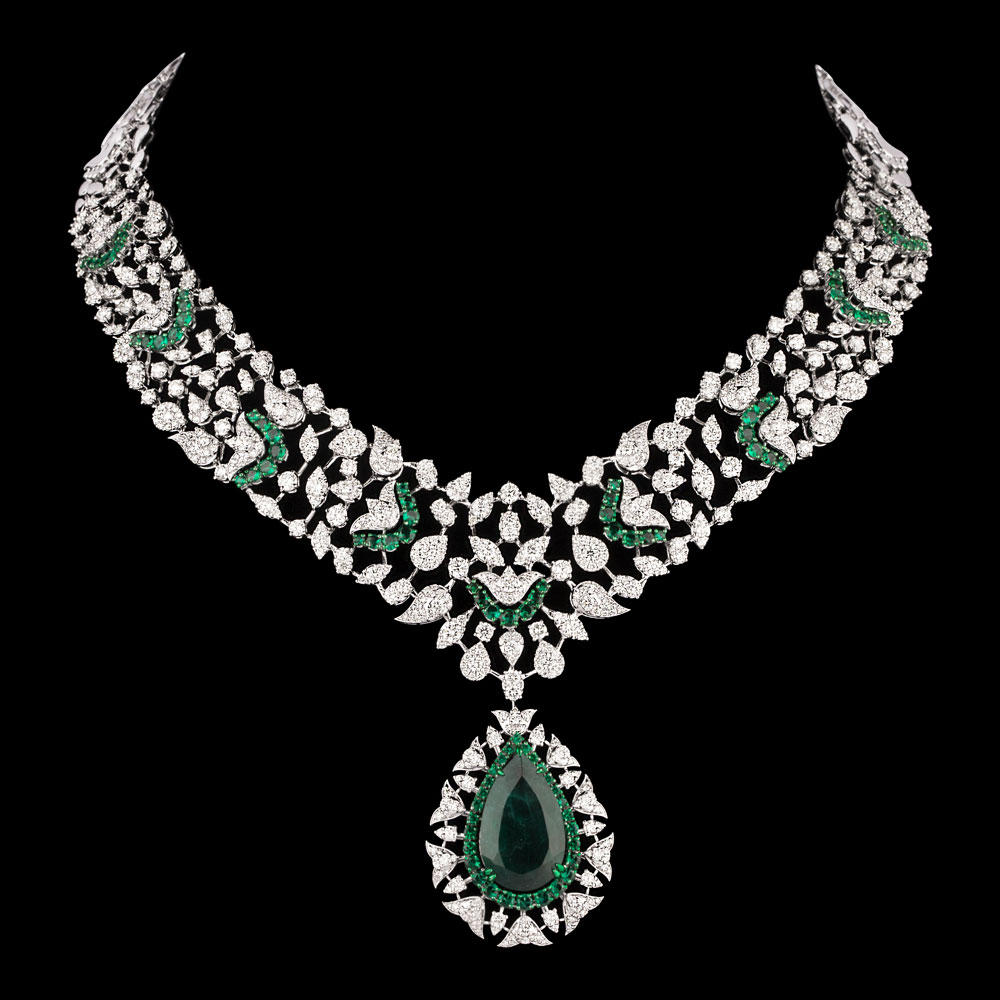 Gemstone Necklaces – 14K White Gold | Gharenu GH081NCKNK0447(E)