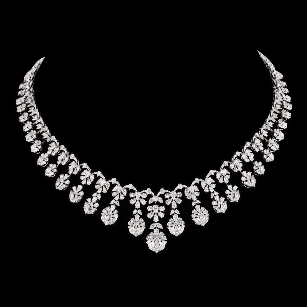Necklaces & Sets – 18K White Gold | Gharenu GH081NCKNK0562(E)-2