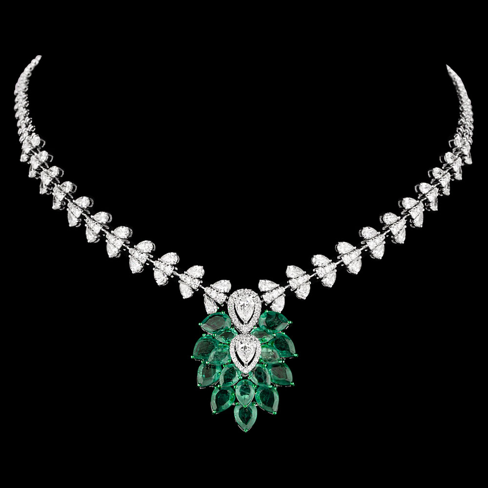 Delicate Necklaces – 14K White Gold | Gharenu GH085NCKMENK011(E)