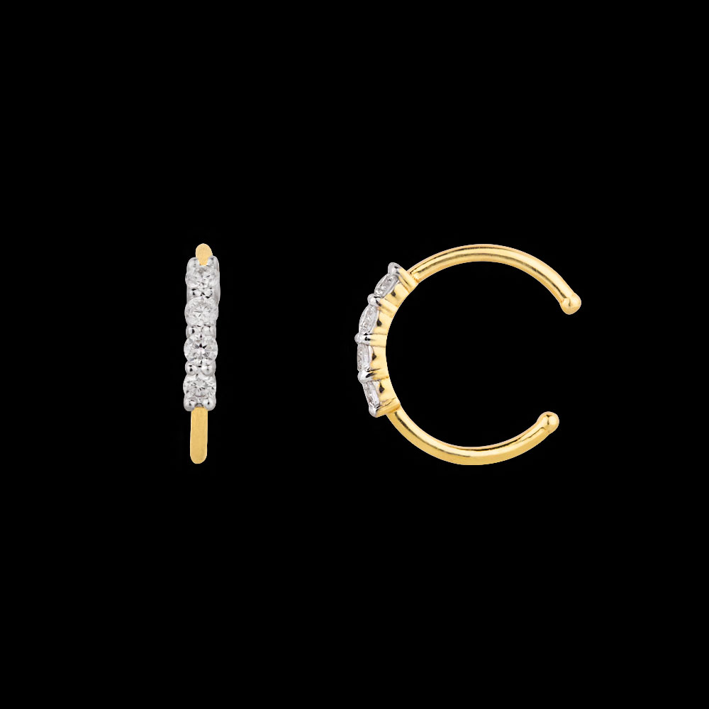 Nose Ring Nosepins – 18K Yellow Gold | Gharenu GH004NSPBSP12085