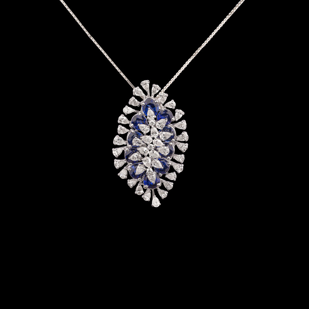 Pendants – 18K White Gold | Gharenu AYV-AAA-234-P-1_BLK