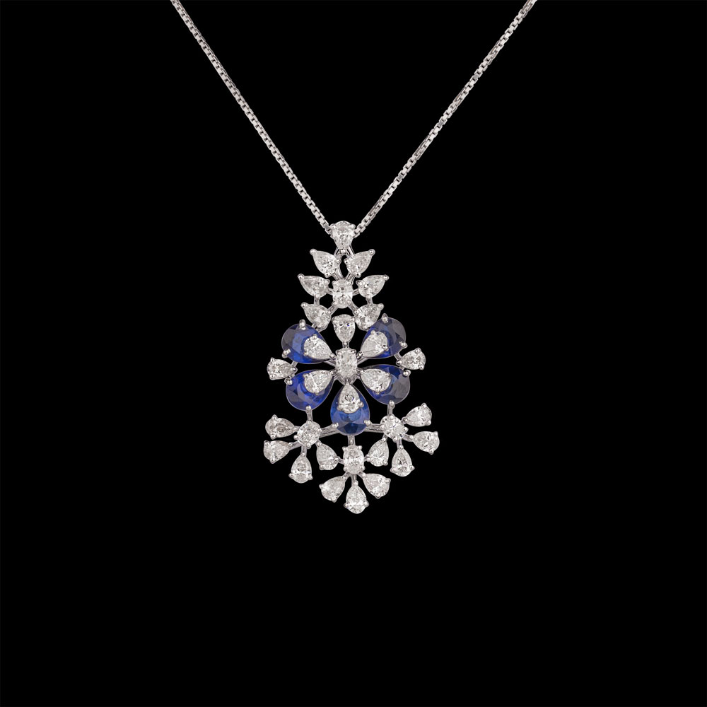 Pendants – 18K White Gold | Gharenu AYV-KKK-159-P-1_BLK