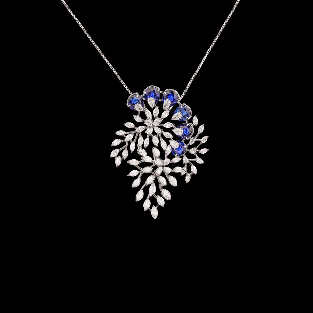 Pendants – 18K White Gold | Gharenu AYV-UUU-02-P-1_BLK