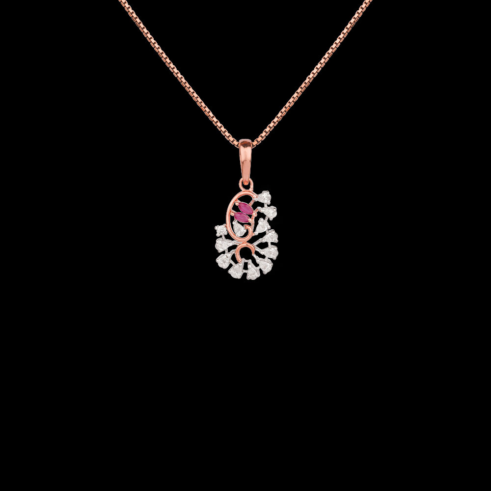 18K Two Tone (Rose Gold + White Gold) DAILY WEAR PENDANTS