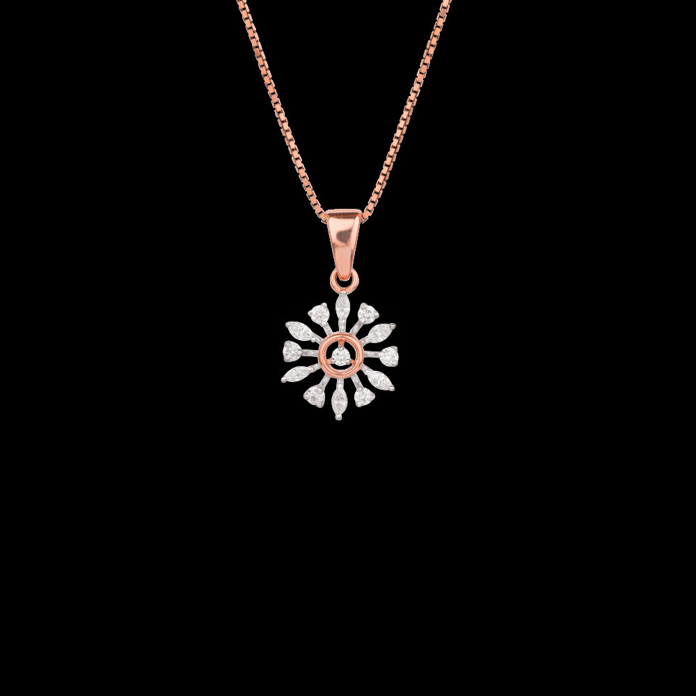 18K Two Tone (Rose Gold + White Gold) DAILY WEAR PENDANTS