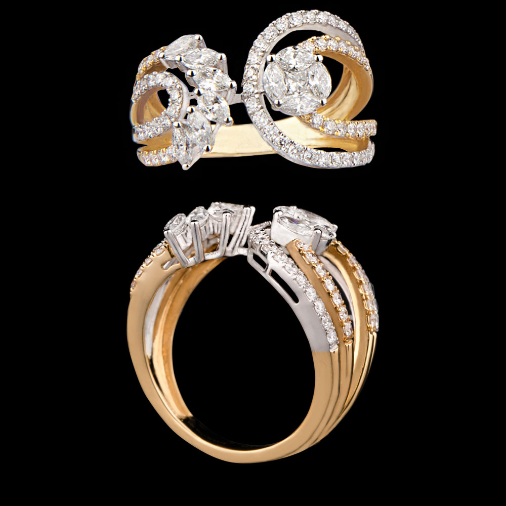 18K Two Tone (Rose Gold + Yellow Gold) ILLUSION RINGS
