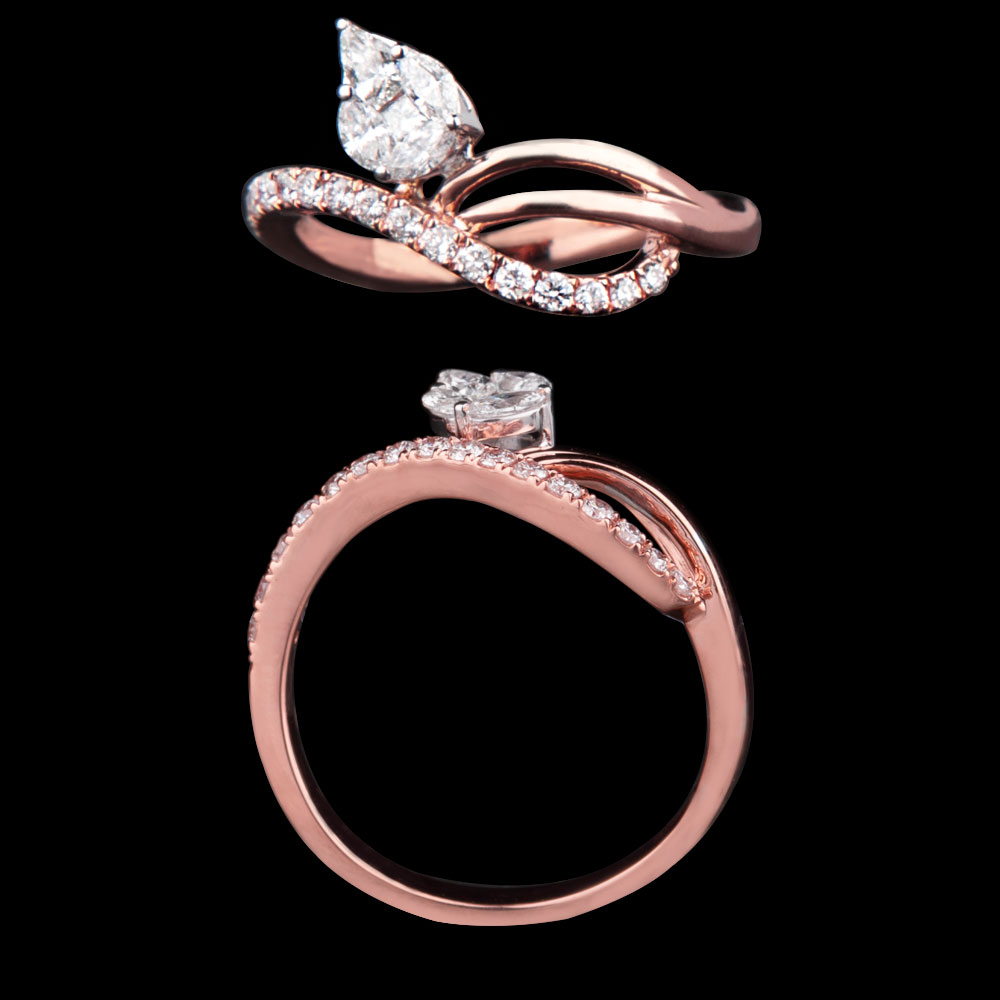 14K Two Tone (Rose Gold + Yellow Gold) DAILY WEAR RINGS