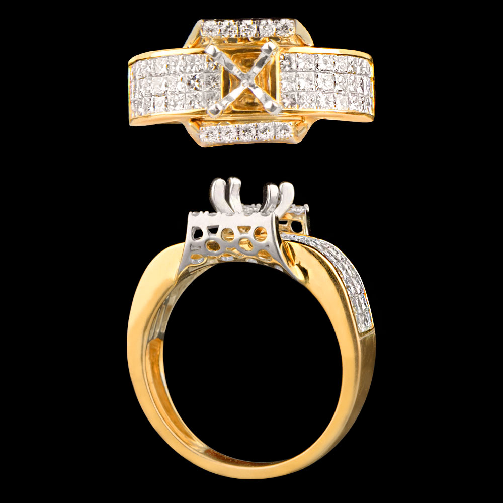 14K Two Tone (Rose Gold + Yellow Gold) ENGAGEMENT RINGS