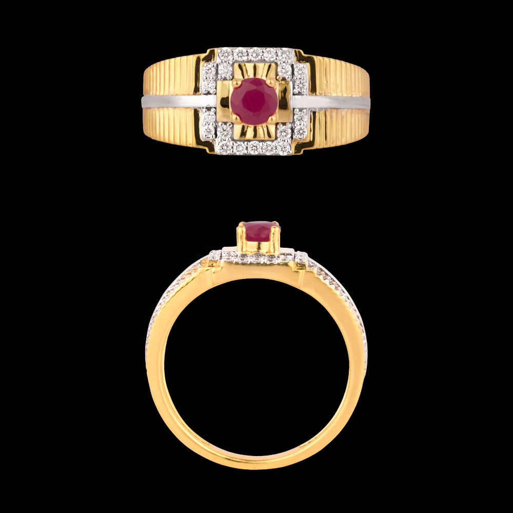 Gemstone Rings – 18K Yellow Gold | Gharenu GH004MRGBSP150139(R)