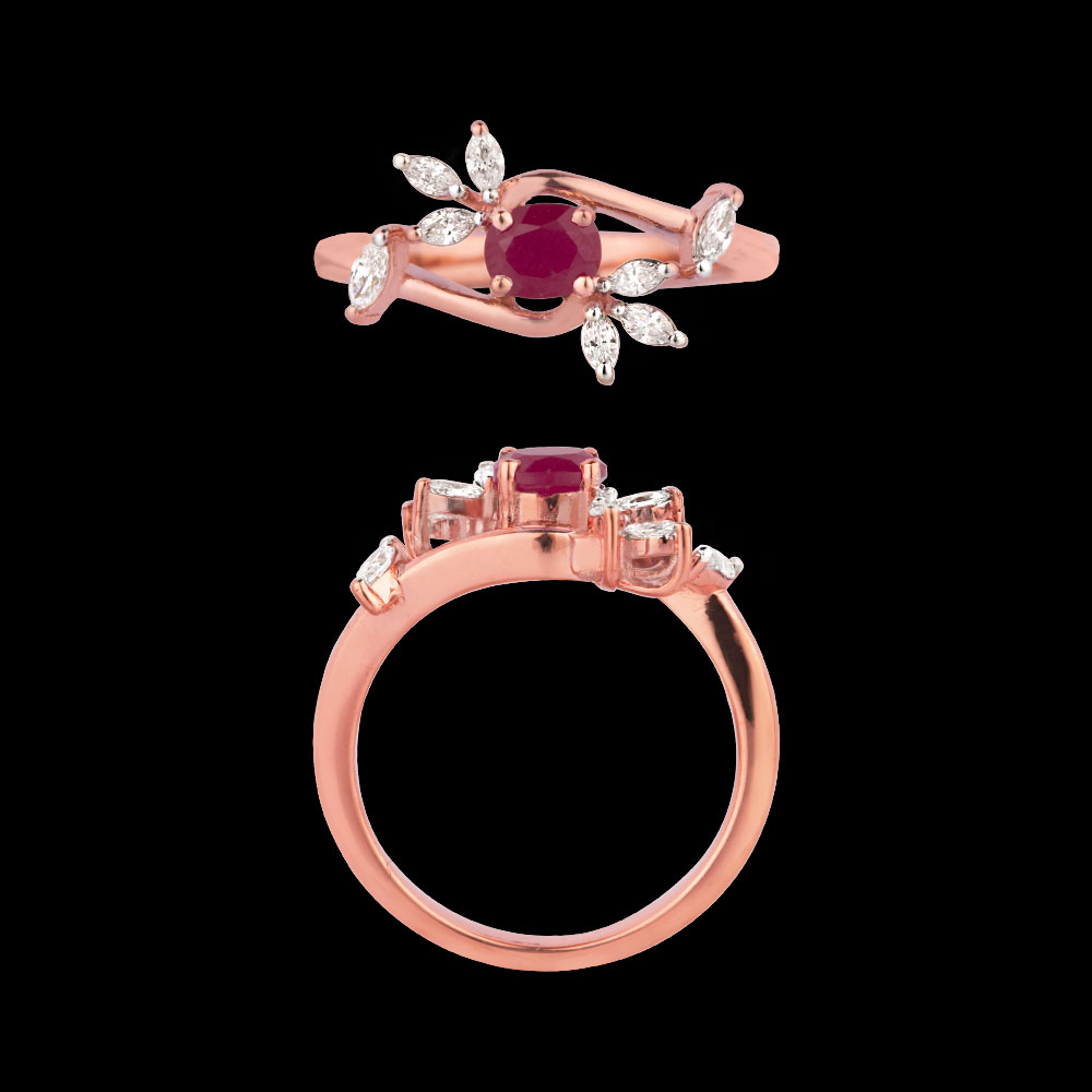 18K Rose Gold GEMSTONE RINGS