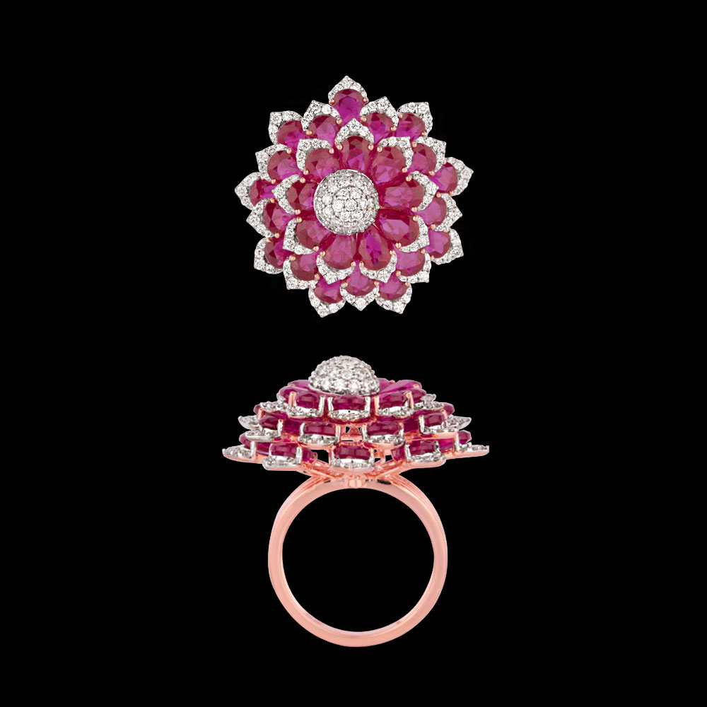 18K Rose Gold GEMSTONE RINGS
