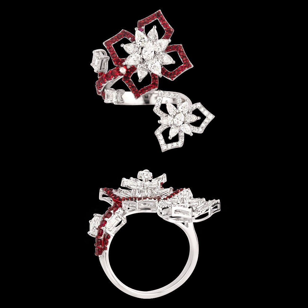 Gemstone Rings – 14K White Gold | Gharenu GH004RNGBSP102204(R)