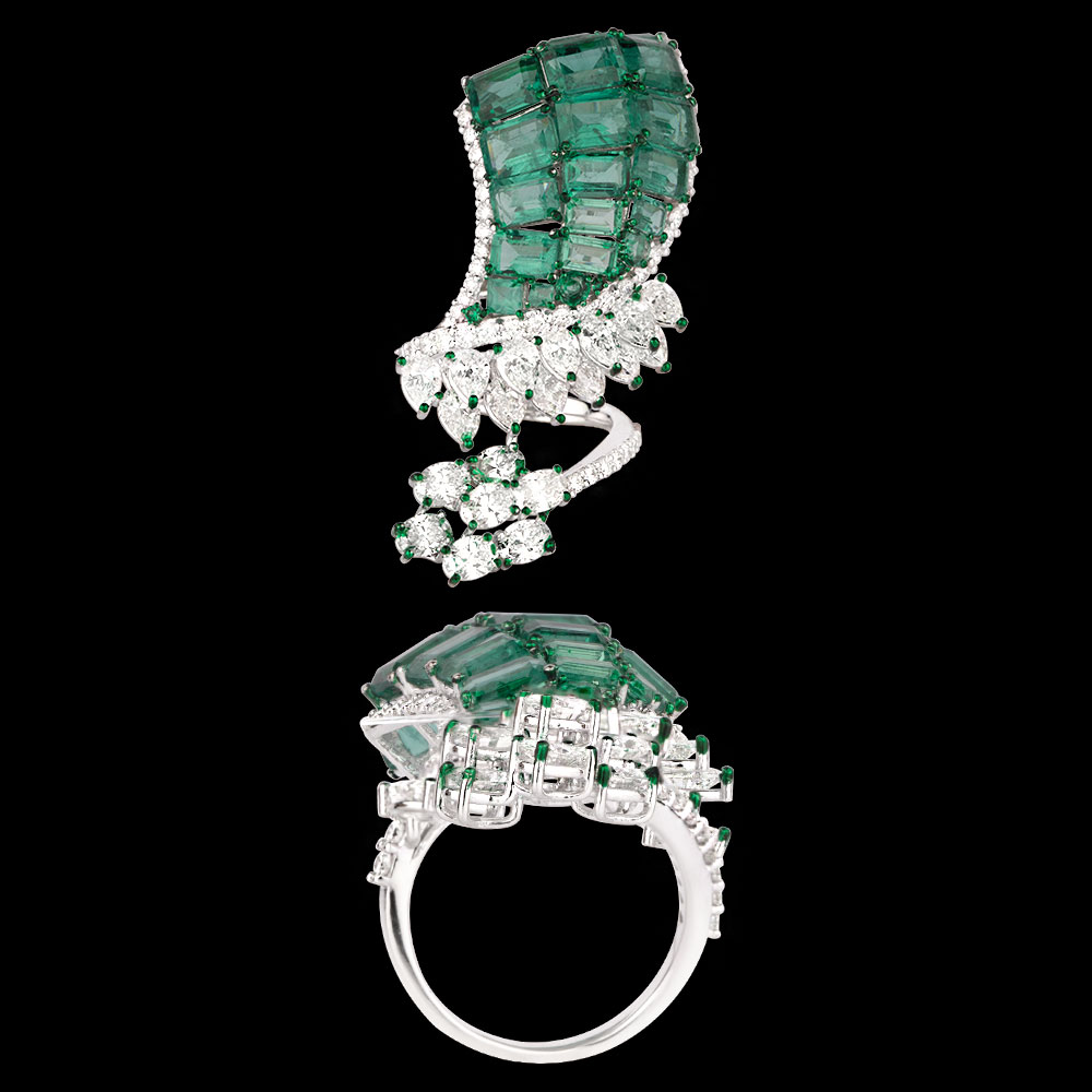 Gemstone Rings – 14K White Gold | Gharenu GH004RNGBSP102205(E)