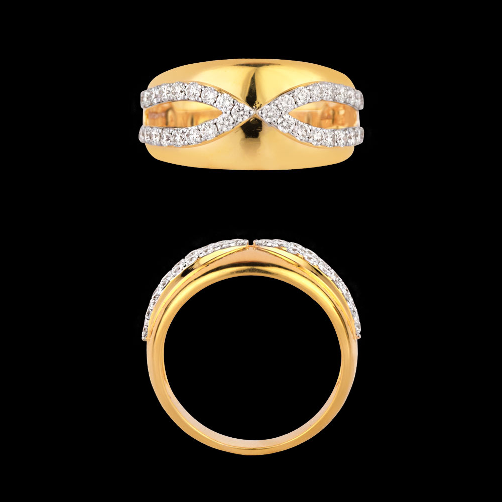 Daily Wear Rings – 18K Yellow Gold | Gharenu GH004RNGBSP102208 Daily Wear Rings – 18K Yellow Gold | Gharenu GH004RNGBSP102208
