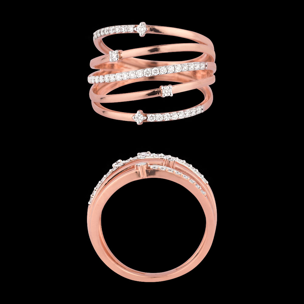 Daily Wear Rings – 18K Rose Gold | Gharenu GH004RNGBSP102209