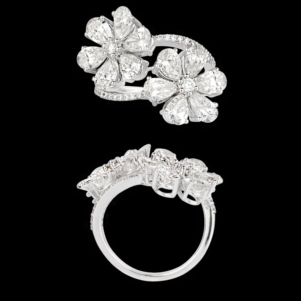 Daily Wear Rings – 18K White Gold | Gharenu GH004RNGBSP102211