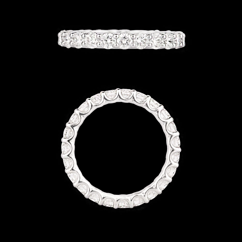 Daily Wear Rings – 14K White Gold | Gharenu GH004RNGBSP102218