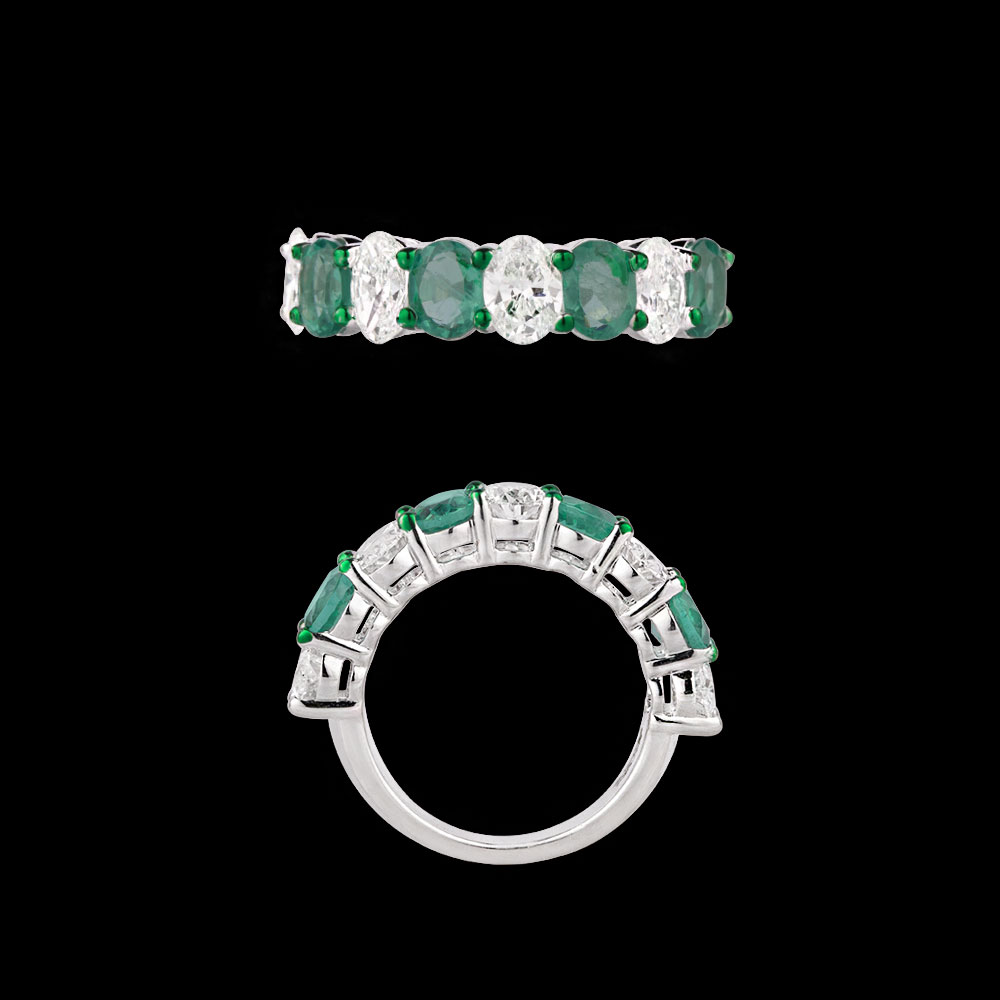 Gemstone Rings – 18K White Gold | Gharenu GH004RNGBSP102236(E)