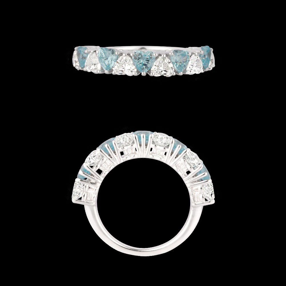 Gemstone Rings – 18K White Gold | Gharenu GH004RNGNDP447100(TP)