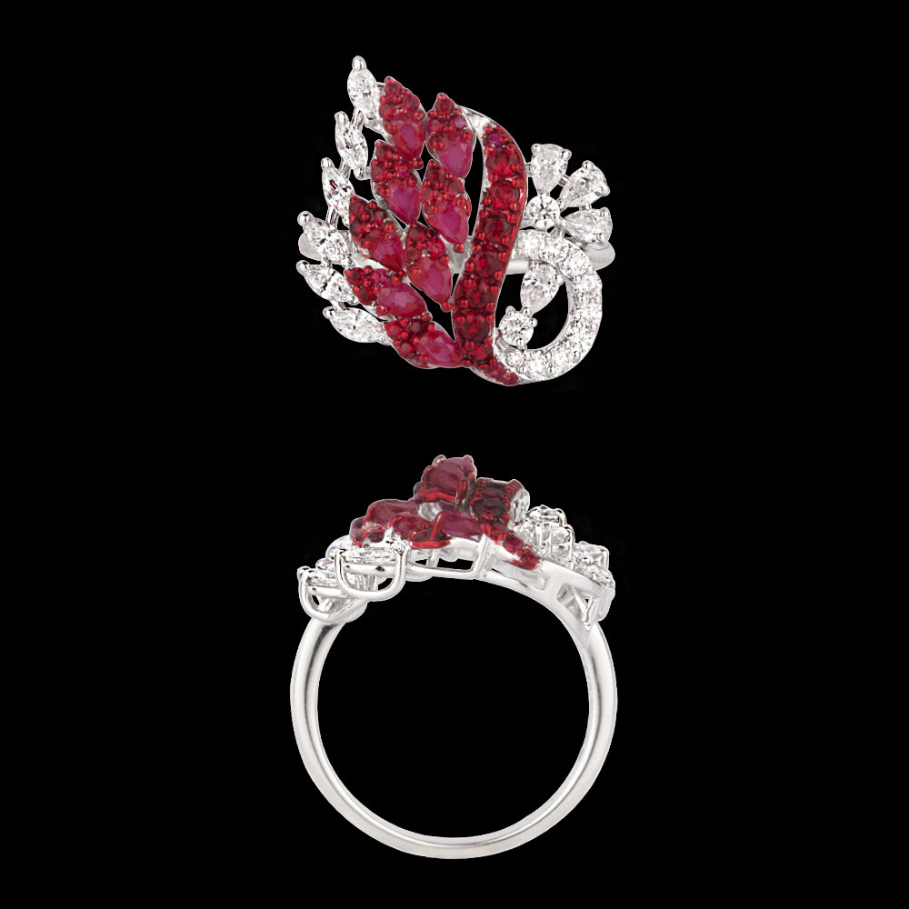 Gemstone Rings – 18K White Gold | Gharenu GH004RNGNDP447108(R)