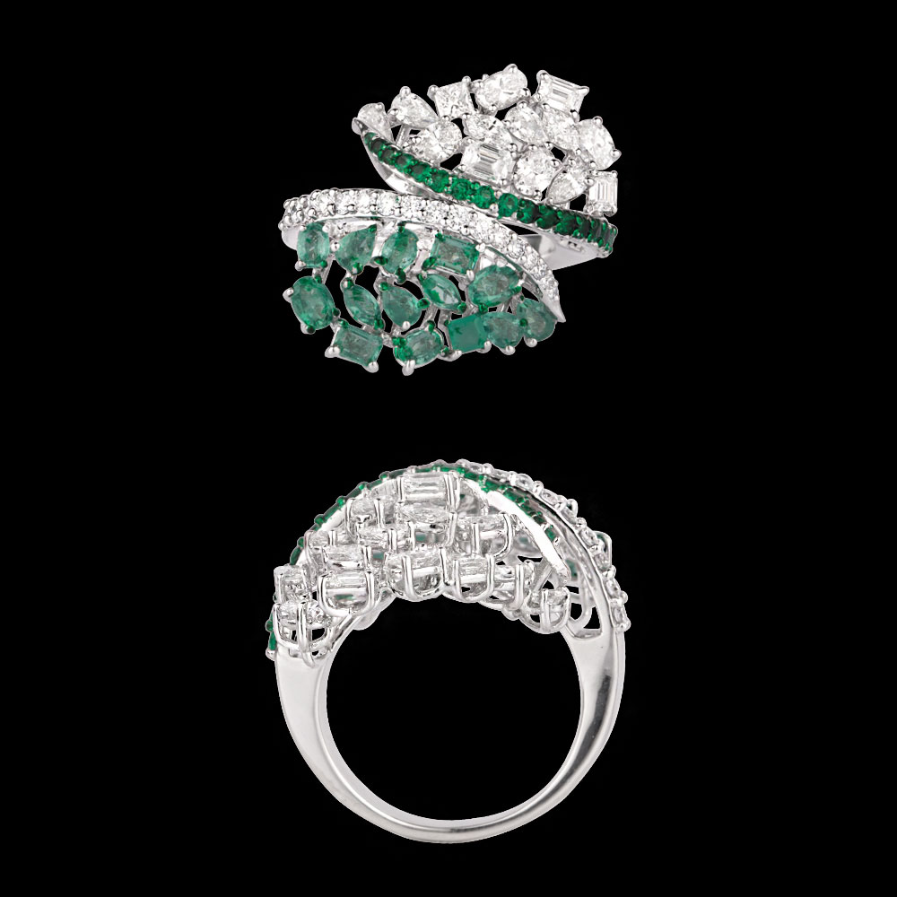 Gemstone Rings – 18K White Gold | Gharenu GH004RNGNDP447109(E)