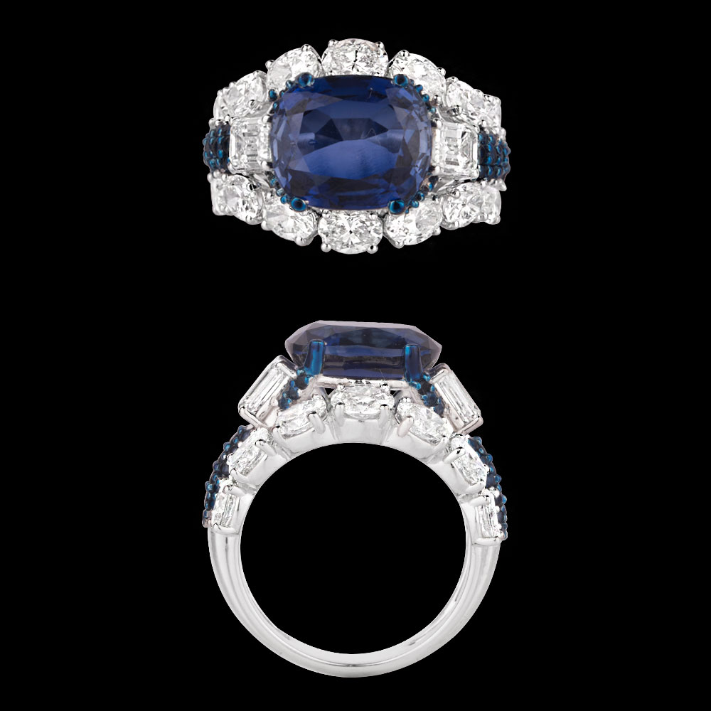 Gemstone Rings – 18K White Gold | Gharenu GH004RNGNDP447111(B)