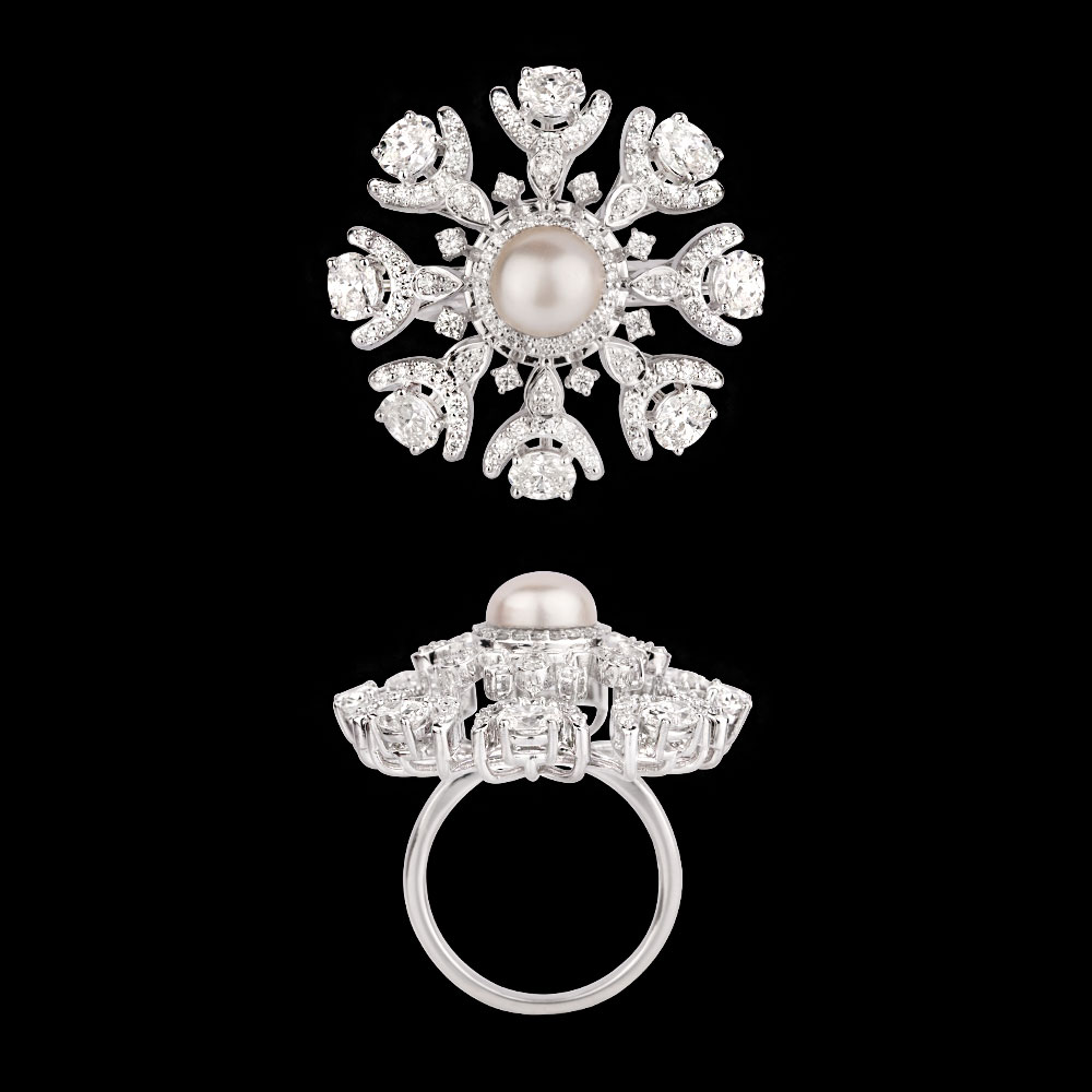 Gemstone Rings – 18K White Gold | Gharenu GH004RNGNDP447121(P)