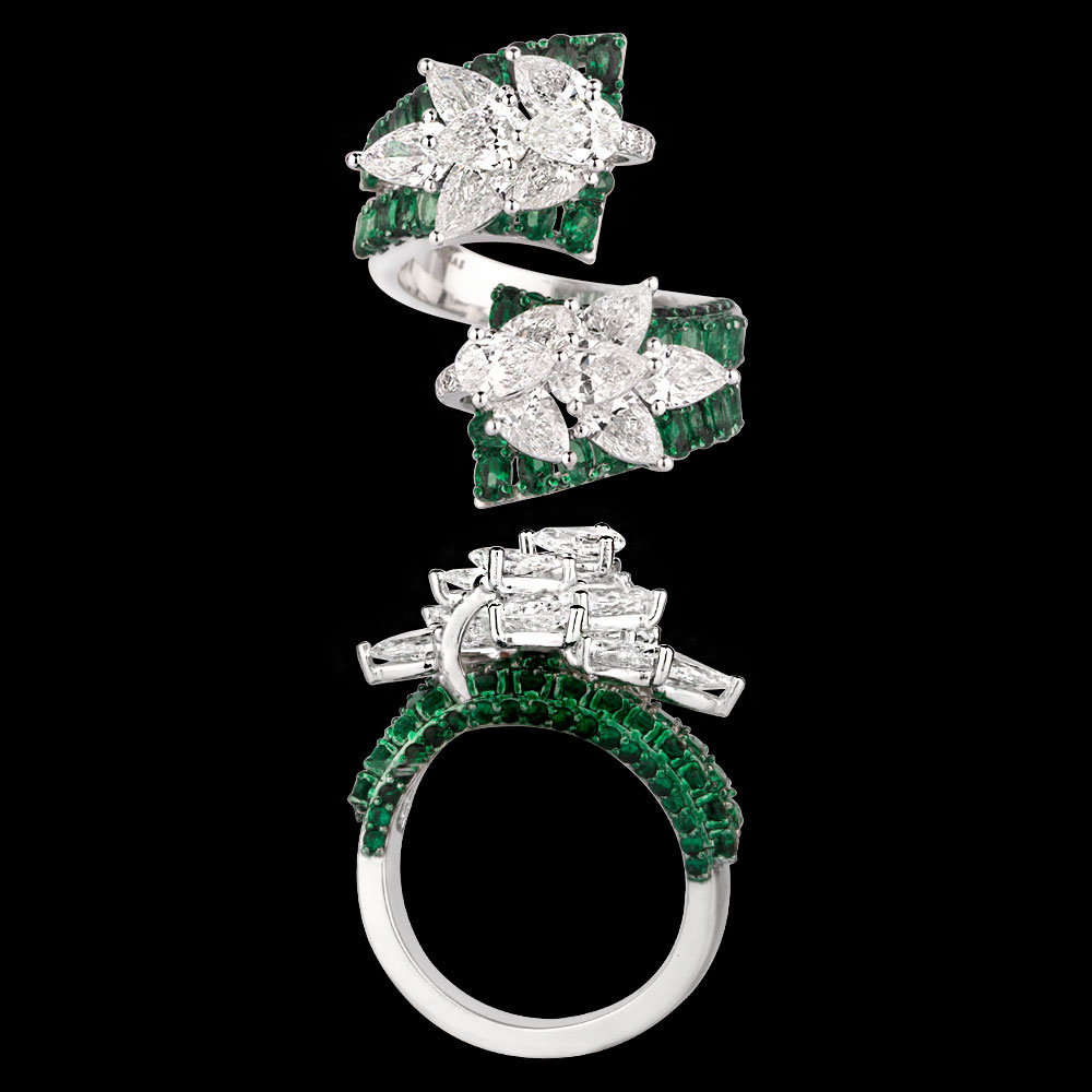 Gemstone Rings – 14K White Gold | Gharenu GH004RNGNDP447148(E)