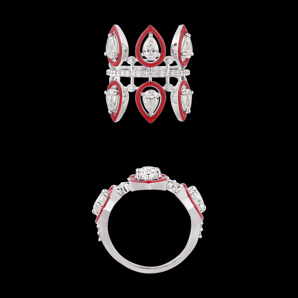 Cocktail Rings – 14K White Gold | Gharenu GH004RNGNDP447159