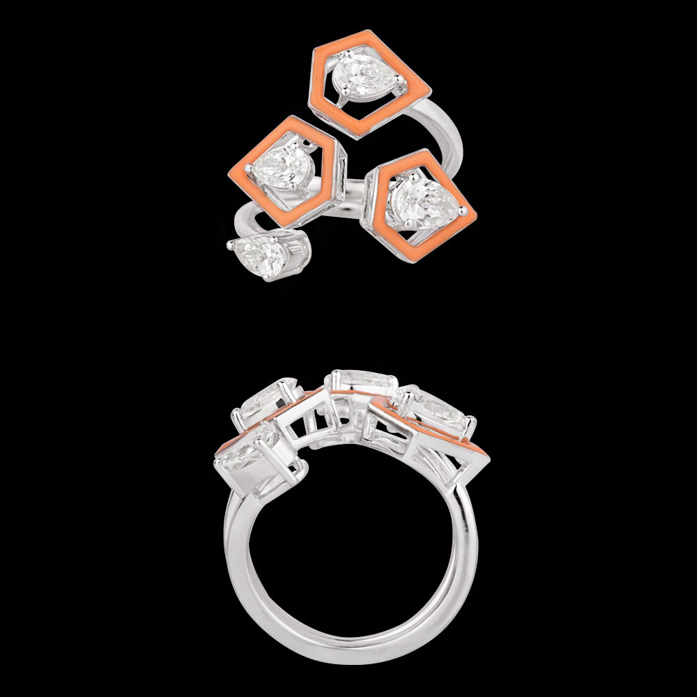 Daily Wear Rings – 14K White Gold | Gharenu GH004RNGNDP447160
