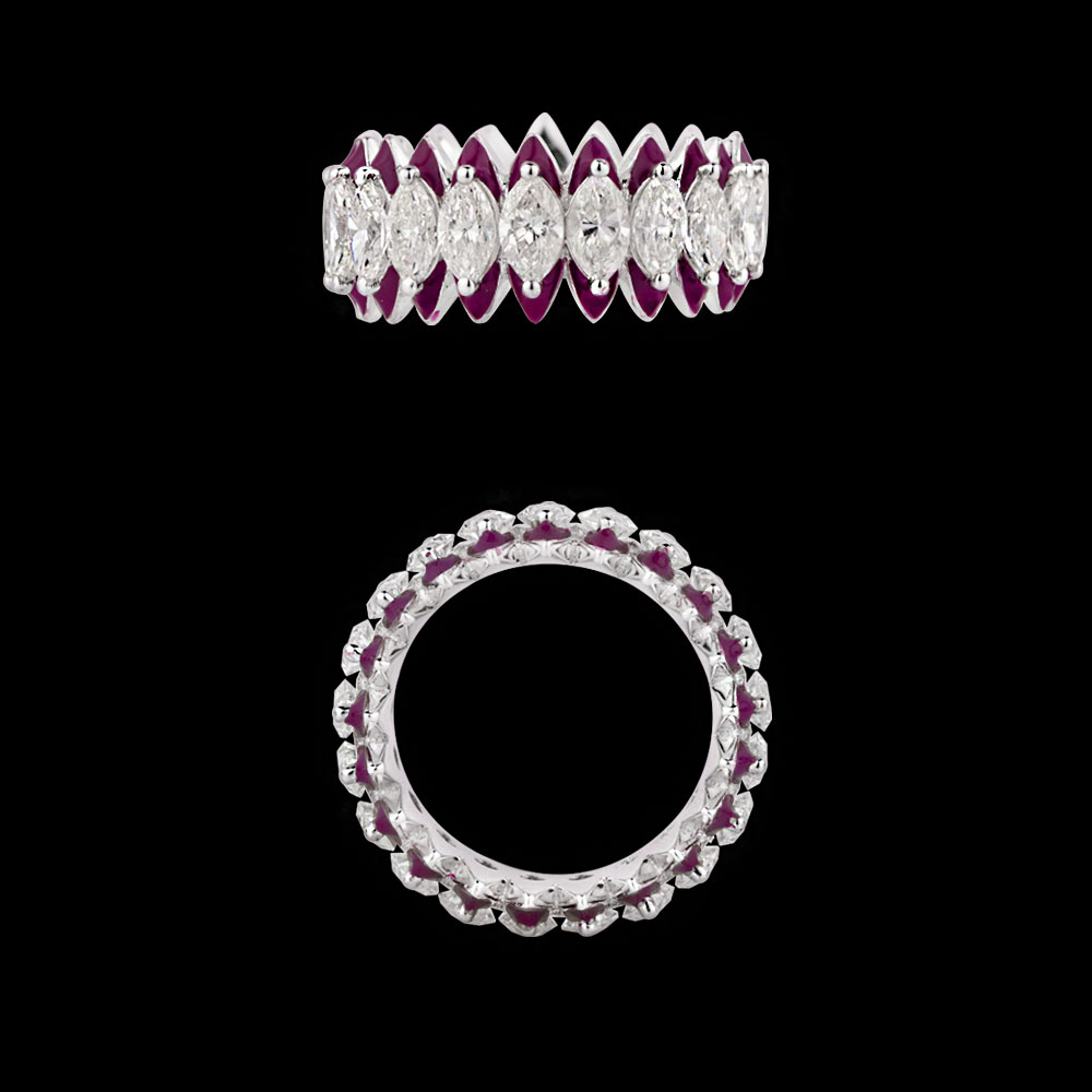 Bands – 14K White Gold | Gharenu GH004RNGNDP447167