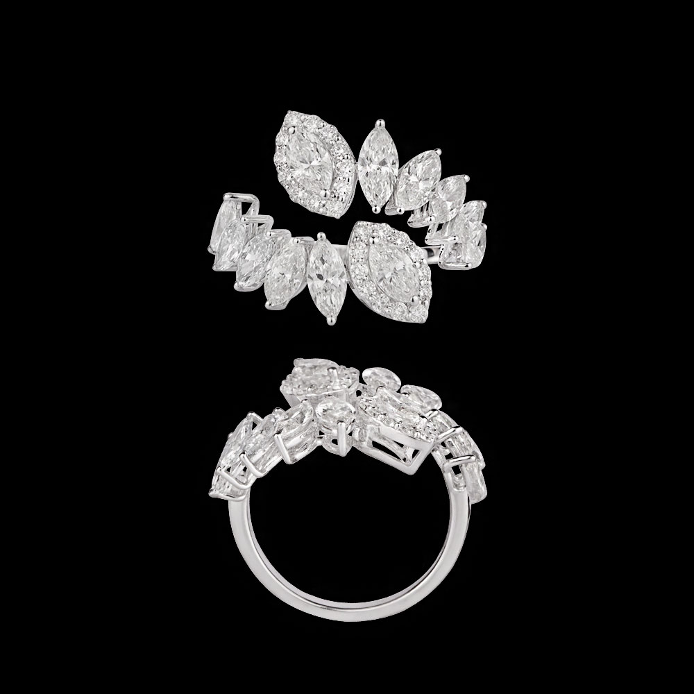 Daily Wear Rings – 14K White Gold | Gharenu GH004RNGNDP447170