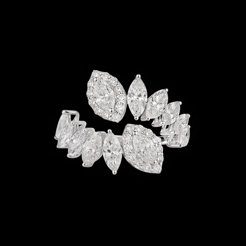 Daily Wear Rings – 14K White Gold | Gharenu GH004RNGNDP447170 Daily Wear Rings – 14K White Gold | Gharenu GH004RNGNDP447170